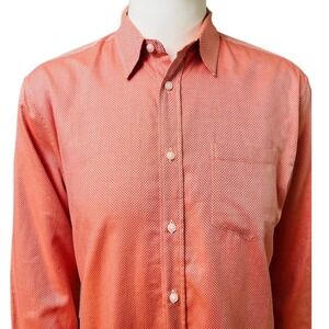 Mr. Turk Coral Buttons up Man Shirt Sz XL 100% Cotton Made in Portugal